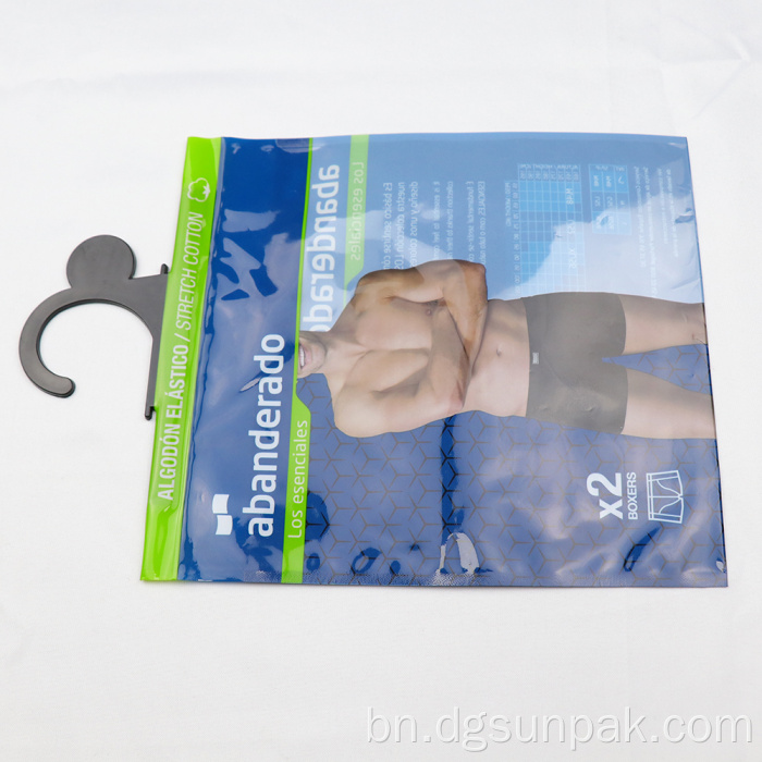 হুক স্ব আঠালো সঙ্গে হ্যাঙ্গার হুক অন্তর্বাস ব্যাগ